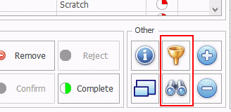 ATS Inspect Filter and Find Buttons ATS Inspect Filter and Find Buttons
